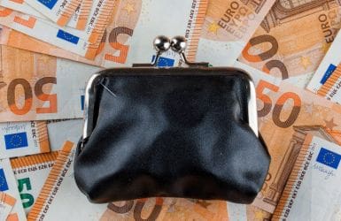 portemonnee op briefjes van 50 euro